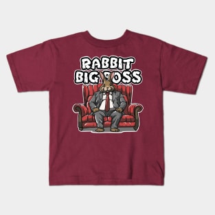 rabbit boss Kids T-Shirt